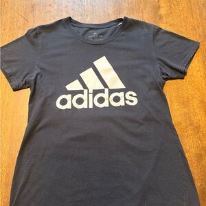 Adidas Logo Tee Black Small Amplifier T-Shirt